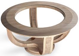 Dark oak/black medium round wood coffee table with tray. Casa Padrino Luxury Solid Wood Coffee Table Natural O 73 X H 43 Cm Round Oak Wood Living Room Table With Glass Top Solid Wood Living Room Furniture