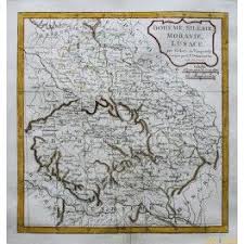 Old Map Of Bohemia Germany By Vaugondy Bohemia Country Antique Map Old Map