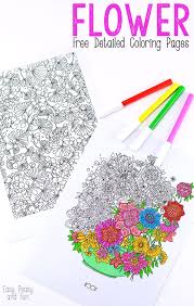 These free, printable summer coloring pages are a great activity the kids can do this summer when it. Flower Coloring Pages For Adults Easy Peasy And Fun