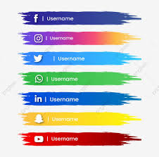 social media button abstract brush stroke and color gradient social media clipart social media png and vector with transparent background for free download social media buttons graphic design background templates facebook