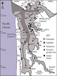 map of core sites in willapa bay download scientific diagram