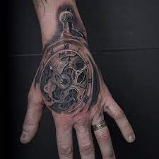 Skeleton Clock Hand Tattoo Skeleton Watches Watch Tattoos Hand Tattoos