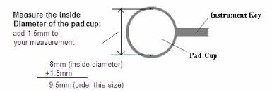 Measuring Clarinet Pad Cups