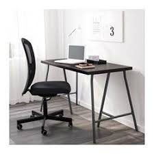 Linnmon Lerberg Table Black Brown Gray 47 1 4x23 5 8 Ikea Cheap Office Furniture Home Office Layouts Home Office Design