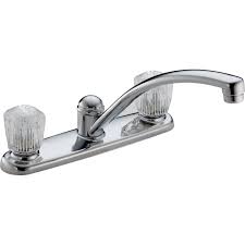 Delta innoflex pex supply lines are included with diamond seal faucets, so everything you need is in one box. 2102lf Delta Classic Double Handle Kitchen Faucet Wayfair