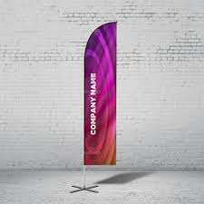 Feather Bow Sail Flag Mockup Mockup Feather Custom Flags