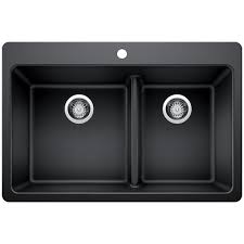 This kitchen sink style is structured to be dropped into an opening in counter top. 33 Undermount Black Granite Composite Single Bowl Kitchen Sink Drop In New Sinks Uniforce Bathroom Sinks