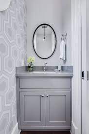 This powder room renovation was one of those someday projects that unexpectedly turned into a right this second project. Grey Wallpaper Powder Room Novocom Top