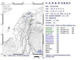 016，時間為02月17日20時07，地點為臺東縣政府北偏東方24.8公里 (位於臺東縣鹿野鄉)，深度5公里，地震規模4.1 016 017，時間為02月18日02時38，地點為臺東縣政府南偏東方62.5公里 (位於臺灣東南部海域)，深度19.3公里，地震規模5.2 017 小區域，時間為02月18日03時07，地點為臺東縣政府北偏東方49.8公里 (位於臺東縣成功鎮)，深度14.5公里，地震規模3.3 小. åœ°éœ‡å ±å'Š äº¤é€šéƒ¨ä¸­å¤®æ°£è±¡å±€