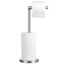 Find great deals on ebay for toilet paper holder stand. Tatkraft Kiara Free Standing Toilet Roll Holder Stainless Steel Stable Base