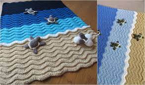 You can crochet either turtle in either size (details in the patterns); Turtle Beach Blanket Free Crochet Pattern