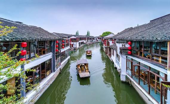 Zhujiajiao Water Town dekat Shanghai