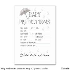 Baby Predictions Game For Baby Shower Table Number Zazzle Com Baby Shower Prediction Cards Virtual Baby Shower Baby Prediction