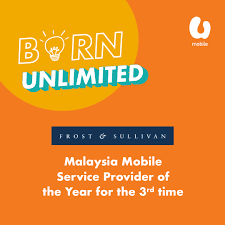 We constantly disrupt the status quo to give what customers want. Frost Sullivan U Mobile Is Malaysia Mobile Service Provider Of The Year
