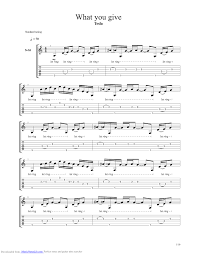 What You Give Guitar Pro Tab By Tesla Musicnoteslib Com Guitar Tabs Songs Tesla Songs Guitar Tabs