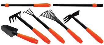 Outdoor Garden Tool Kit Hand Trowel Soil Rakefork Hoe Cultivator Leaf Rake 2 Pat Amtech Gardening Tool Kit Garden Tool Organization Garden Tools