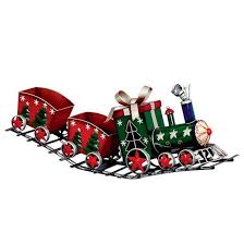 75cm Colourful Metal Christmas Train On Track Christmas Tree Accessories Christmas Train Vintage Christmas Cards