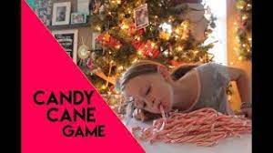 2 teams relay race to hook at least 1 candy cane that they keep till everyone on the team has a candy cane Candy Cane Game Youtube