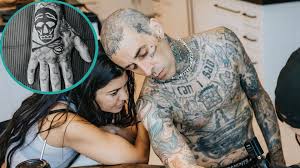 not travis barker •famous stars and straps • meet the barkers • blink182 • transplants • + 44 • boxcar racer • other side projects. Travis Barker Gets New Tattoo With Girlfriend Kourtney Kardashian Snuggled By His Side