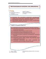 Bahan Ajar Pdf Ukbm Matematika Wajib Kelas X Pertidaksamaan Rasional Dan Irrasional 1 Identitas A B C D Sekolah Nama Mata Pelajaran Semester Course Hero