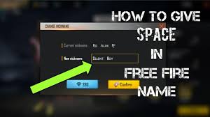 Best free fire names 2020: How To Give Space In Free Fire Name Free Fire Name Change Youtube