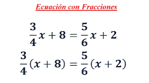ECUACION CON FRACCIONES - Propiedad distributiva