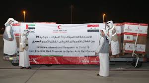 الهلال الأحمر الإماراتي هو عبارة عن وكالة إغاثة لتقديم المساعدات الإنسانية لجميع فئات المجتمع دون تميز بين أحد وذلك في داخل الإمارات العربية المتحدة وخارجها أيضاً، يحتوي الهلال الأحمر على إدارة للمتطوعين حيث تعمل هذه الإدارة على رفع معنوية المتطوعين وإرساء ثقافة العمل. Ø§Ù„Ø¥Ù…Ø§Ø±Ø§Øª ØªØ±Ø³Ù„ Ø·Ø§Ø¦Ø±Ø§Øª Ø§Ù„Ù…Ø³Ø§Ø¹Ø¯Ø© Ø§Ù„ØªØ§Ø¨Ø¹Ø© Ù„Ù„Ù‡Ù„Ø§Ù„ Ø§Ù„Ø£Ø­Ù…Ø± Ø§Ù„Ø¥Ù…Ø§Ø±Ø§ØªÙŠ ÙˆØ§Ù„ØªÙŠ ØªØ­Ù…Ù„ Ù„Ù‚Ø§Ø­Ø§Øª ÙƒÙˆØ±ÙˆÙ†Ø§ Ø¥Ù„Ù‰ Ø¯Ù…Ø´Ù‚