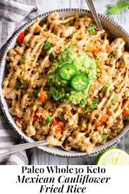 Mexican Cauliflower Fried Rice Paleo, Whole30, Keto - The Paleo Running  Momma