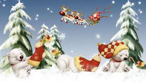Download Polar Bear Christmas Hd Wallpapers Christmas Wallpaper Cute Christmas Backgrounds Polar Bear Christmas