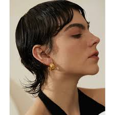 Boucle d'oreille dorée Aurora