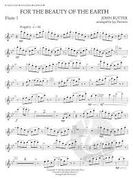 For The Beauty Of The Earth John Rutter Sheet Music For Concert Band