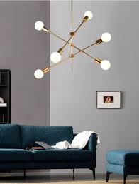 Hangelampe Modern Magische Bohne Design 6 Flammig In Gold Living Room Pendant Living Room Lighting Living Room Pendant Light