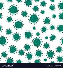 Corona virus seamless pattern on white background Vector Image