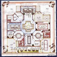 اروع مخطط فيلا 20م 20م بفناء داخلى واجنحه منفصلة للنساء drawing house plans home map design model house plan