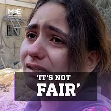 A 10-year-old Palestinian girl breaks down while talking to MEE