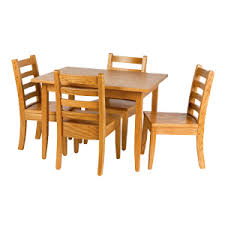 Table crafted in sturdy wood with natural finish; Amish Child S Table Ladder Back Chairs Set Usa Made Children S Furniture Baby Eco Trends