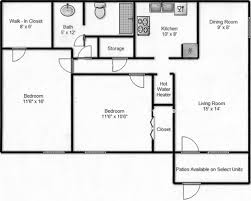 Summary of the 880 square foot house: Floor Plans Seville Apartments Odessa Texas