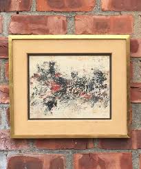 Minnesota Abstract Expressionist Artist Don Fink. Signed Action Painting.  1958