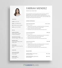 The free fonts used in this resume are athene. Free Word Resume Templates Free Microsoft Word Cv Templates