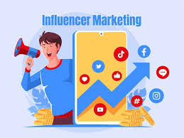 Premium Vector | Influencer marketing concept with man holding megaphone with social media logo and arrow graphic