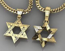 Jewish Star Of David 30mm Pendant 3dmodel Printable 3d Print Model Pendant Jewish Star Gold Sku