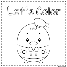 Encore une idée de dessin trop mignon de deux dinosaures qui éprouvent des difficultés à s'embrasser Coloriage Mignon Canard Kawaii Dessin Canard A Imprimer