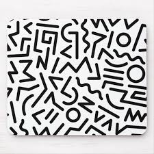 Black And White Mouse Logo Memphis Design Pattern Black And White Mouse Pad Memphis Design Memphis Design Pattern Memphis Design Poster