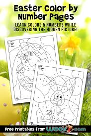 This easter day color key multiplication can be used as a fun way for your students to review basic facts this spring. Easter Color By Number Pages Woo Jr Kids Activities