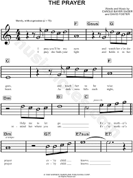 Celine Dion The Prayer Sheet Music For Beginners In C Major Download Print The Prayer Sheet Music Piano Sheet Music Beginners Sheet Music