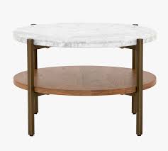 Product titlemodern nesting round coffee table set, glass accent. Modern 24 Round Marble Coffee Table Pottery Barn