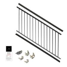 Wrought iron handrails capture a timeless design, perfect for any home or building. Deck Stair Railings Deck Railings The Home Depot