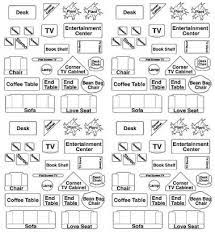 1/4 inch = 1 inch. Free Furniture Templates 1 4 Scale