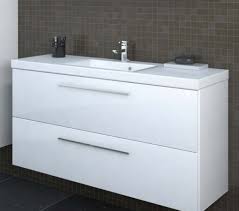 Profitez de l'offre la plus large en belgique. Petit Meuble De Salle De Bain Blanc Laque Poignees Chromees Faible Profondeur 34 5cm Resistant Humidite