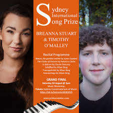 Co winners of the Sydney International Song prize Breanna Stuart and  Timothy O'Malley